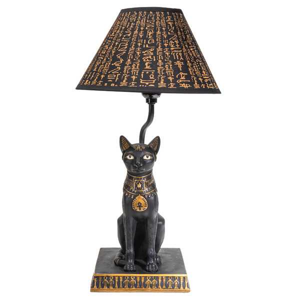 Royal Cat Goddess Bastet Sculptural Table Lamp Statue Lighting Watt